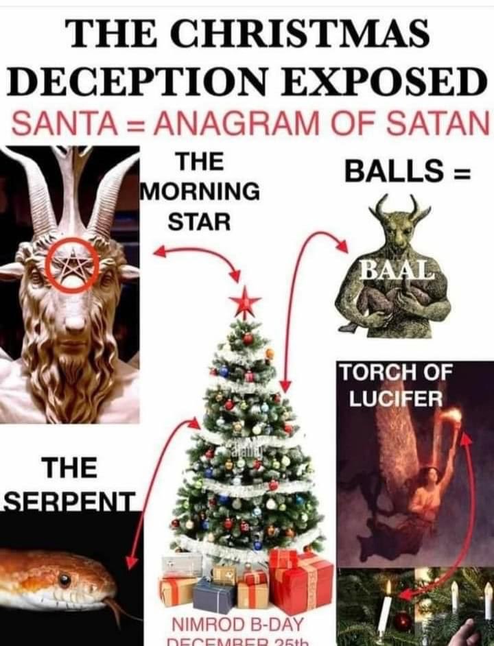Nancy023922191's tweet photo. The Christmas tree meaning and the birthday of Nimrod is on 25th December. https://t.co/583plDp6rY
