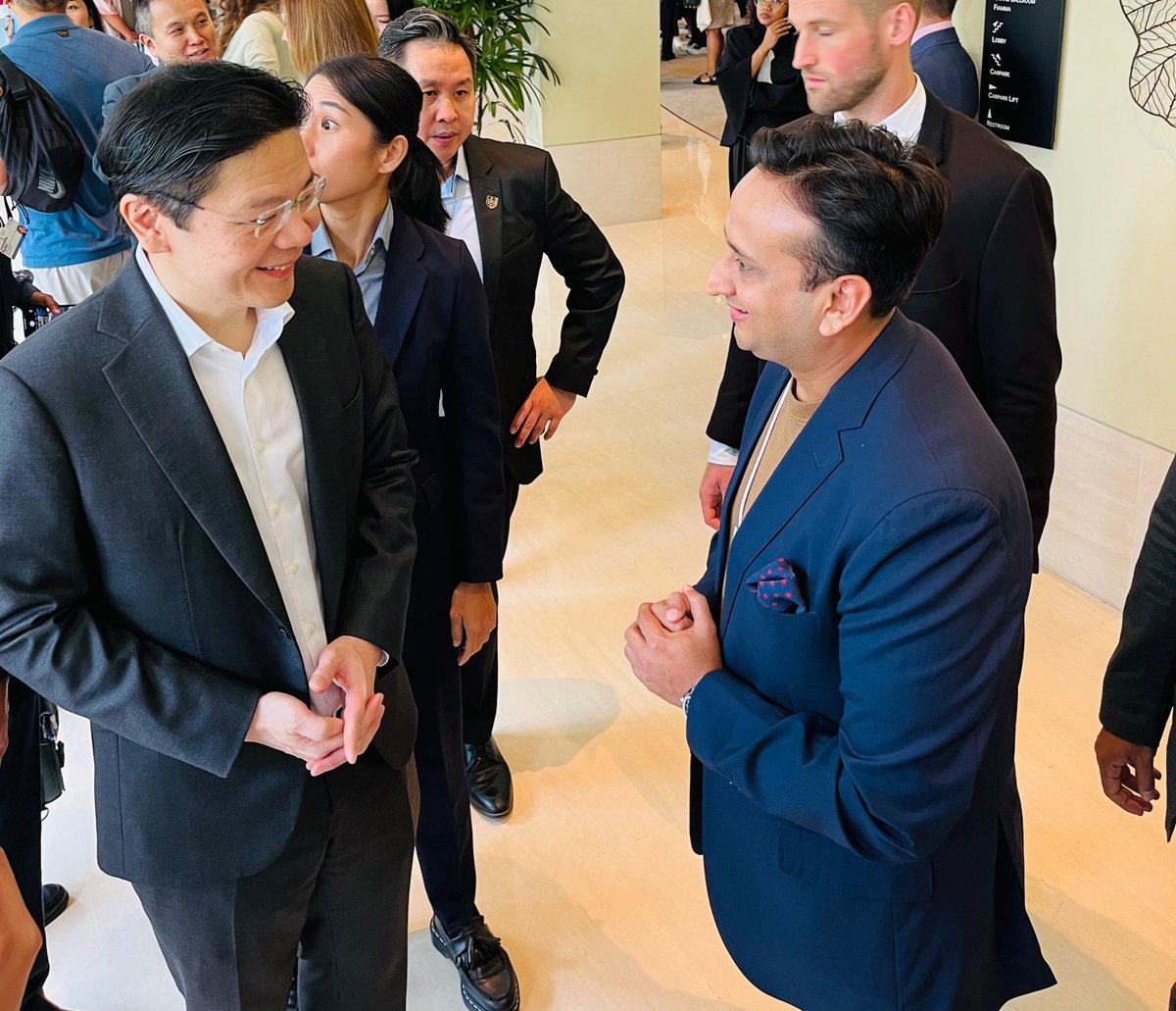 Nirvana Chaudhary, Managing Director of CG Corp Global, met with Singapore’s Prime Minister Lawrence Wong at the 20th Young Global Leaders Summit. The event gathered global leaders to discuss innovation, leadership, and sustainable development.