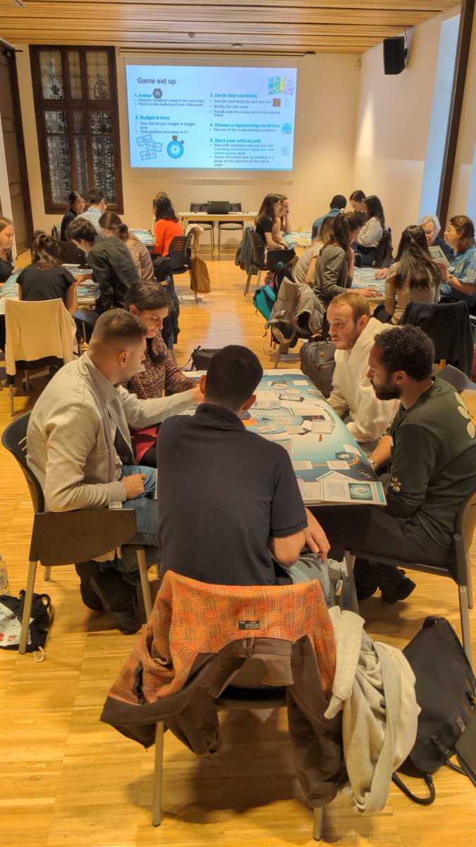 EatrisEric's tweet photo. Our Translational Medicine Explained course #TMex has started! On Day 1 in Barcelona, participants played #REPURPOLIS - the educational board game that goes through all the elements of the #DrugRepurposing pathway.
👉 Curious about the game? More here: https://t.co/Vu525UjyrP https://t.co/UJinrgEVlA