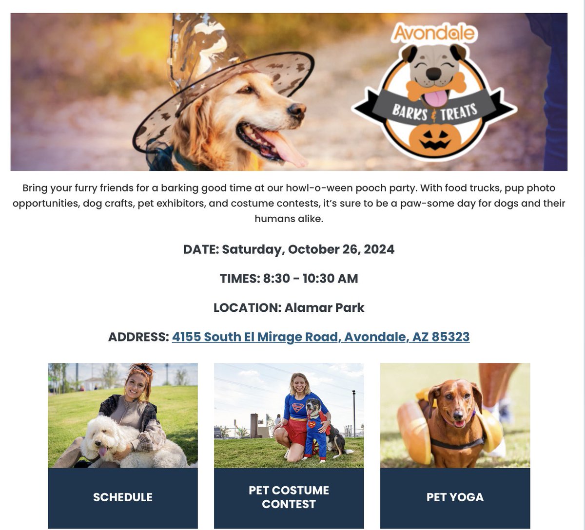 BarkBustersPhx's tweet photo. Come on out and bring the pups for some fun this Saturday. Make sure you come by the #BarkBustersPhoenix booth for a visit #dogtraining #dogevents  #FamilyFun #weekendevents #outdoorevents https://t.co/A6i2d1BAVq