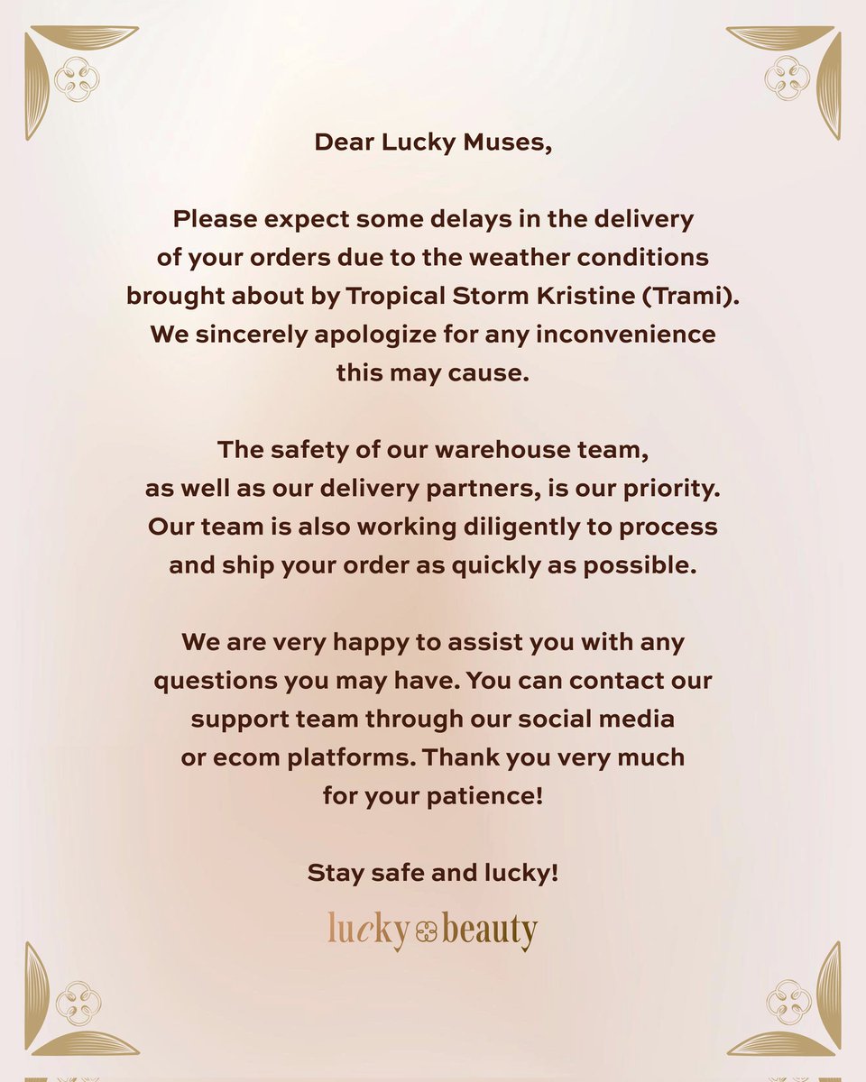 Be safe always, lucky muses! Stay warm and dry. 🥺🍀