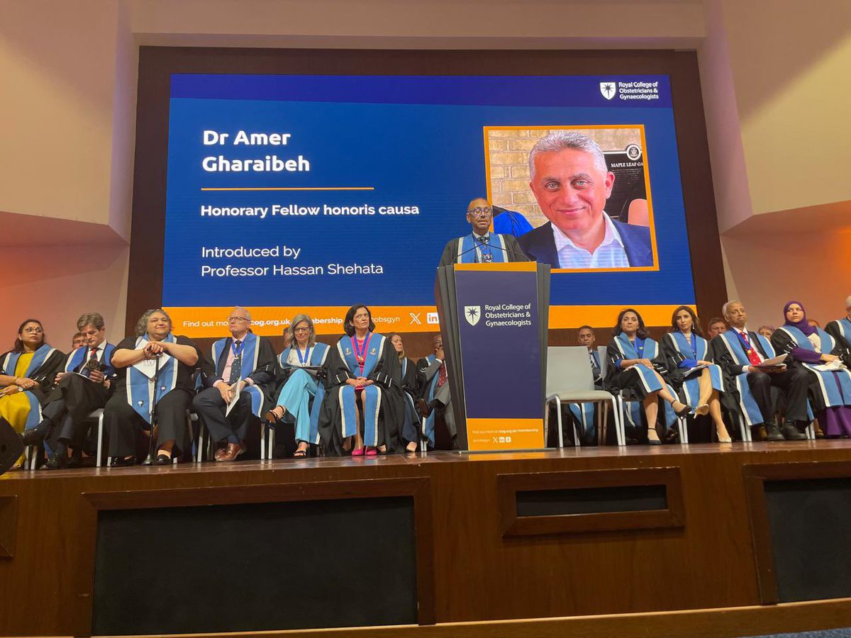 Hassan Shehata (@profhshehata) on Twitter photo Extremely proud of my good Jordanian friend Prof Amer Gharaibeh for receiving an Honorary Fellowship from the <a href="/RCObsGyn/">RoyalCollegeObsGyn</a> for his contributions to women’s health. He has successfully campaigned to make Maternal Medicine an accredited subspeciality and played an important role in Extremely proud of my good Jordanian friend Prof Amer Gharaibeh for receiving an Honorary Fellowship from the <a href="/RCObsGyn/">RoyalCollegeObsGyn</a> for his contributions to women’s health. He has successfully campaigned to make Maternal Medicine an accredited subspeciality and played an important role in