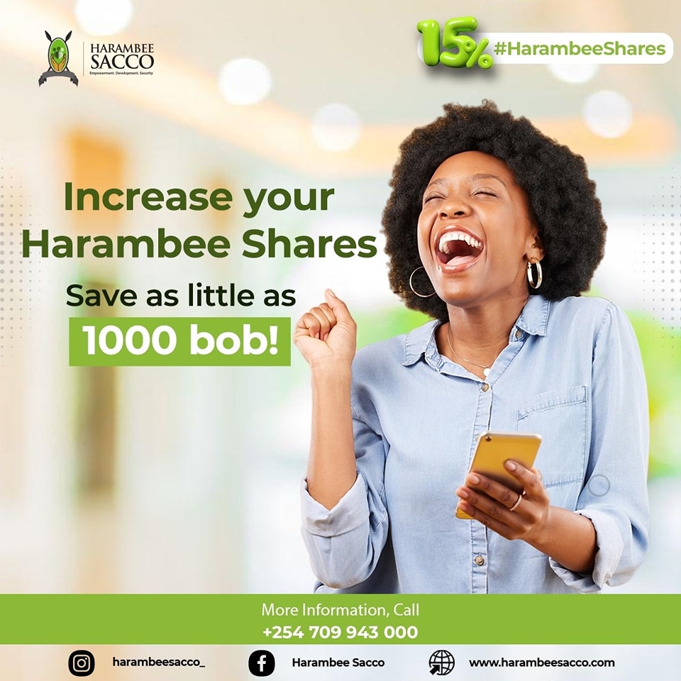 HarambeeDTSACCO's tweet photo. We save as little as Kes. 1000 on share capital
Let us build our SACCO.
#ThisIsTheTurningPoint #ShareDrive #Save #ShareCapital https://t.co/b68uSpA2VJ