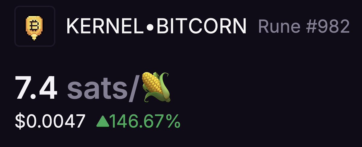 Runetober was a Great month for $corn

The KERNEL of the crops is only getting started
🫡🌽