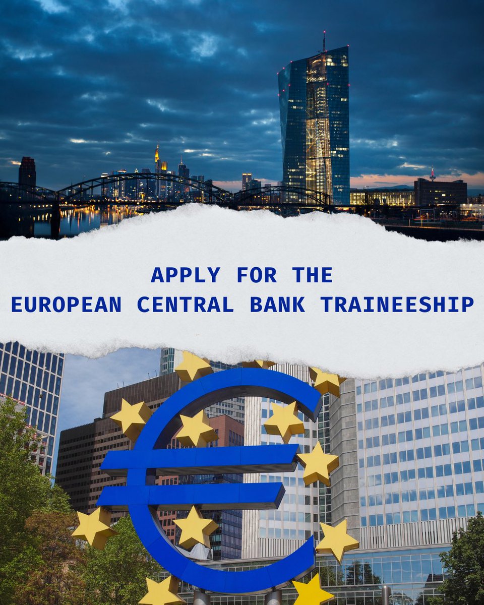 🚀 Join the <a href="/ecb/">European Central Bank</a>'s traineeship program and explore areas like monetary policy, international finance, and IT security. 💼 Gain invaluable experience in a dynamic environment.

📅 Apply soon—deadlines are approaching! Learn more on the ECB website.

#EUCareers #ECBTraineeship