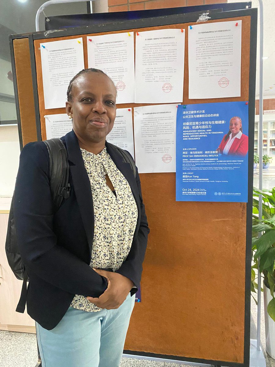 School of Public Health KCMC University (@iphkcmuco) on Twitter photo Tomorrow as part of an ongoing collaboration, Prof. Sia Msuya from our institute will give a lecture at the School of Public Health in <a href="/Tsinghua_Uni/">Tsinghua University</a> on Adolescent Sexual and Reproductive health in Tanzania highlighting risks, opportunities and resilience.
#GlobalHealth Tomorrow as part of an ongoing collaboration, Prof. Sia Msuya from our institute will give a lecture at the School of Public Health in <a href="/Tsinghua_Uni/">Tsinghua University</a> on Adolescent Sexual and Reproductive health in Tanzania highlighting risks, opportunities and resilience.
#GlobalHealth