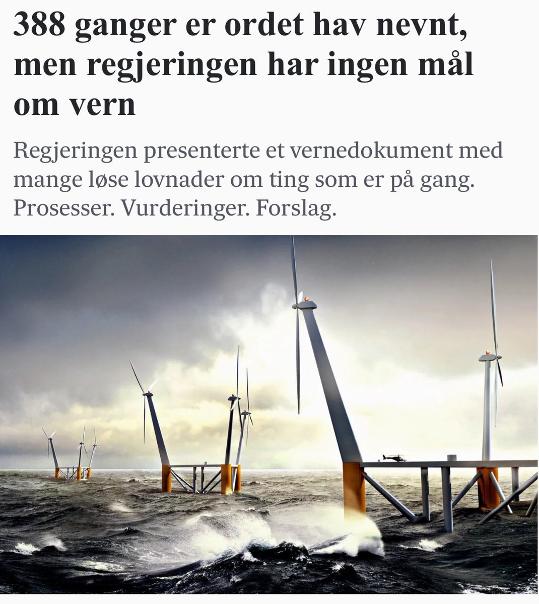FredrikGMyhre's tweet image. Det er ingen tvil om at det trengs en ny marin verneplan for norske havområder, med mål om og gjennomføring av 30% vern innen 2030! Vernet må skje gjennom en tverrsektoriell lov som gir like spilleregler for næringslivet når det gjelder å ta vare på natur!
fiskeribladet.no/debatt/388-gan…