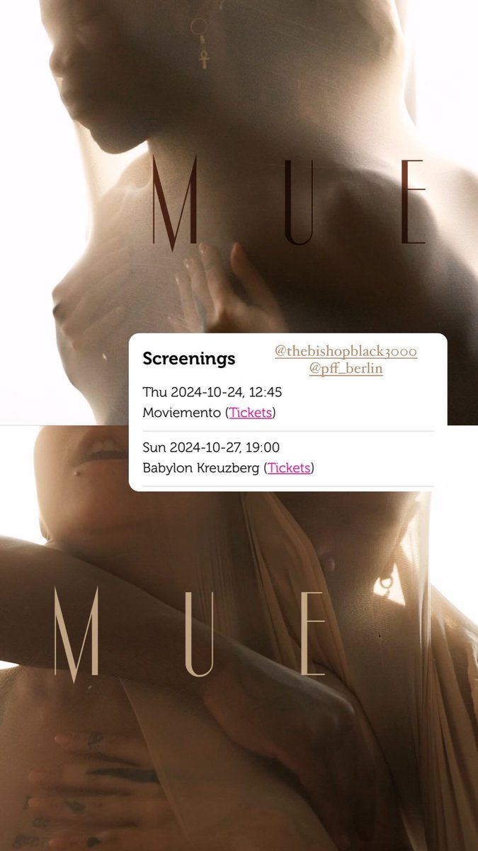 Come see Mue at the <a href="/PFFBerlin/">Pornfilmfestival Berlin</a> this week ✨