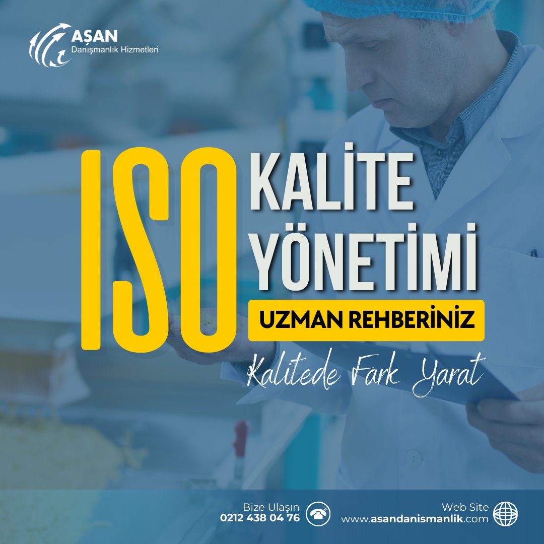 ISO Kalite Yönetimi ile İşletmenizi Güçlendirin!
Aşan Danışmanlık olarak, işletmenizin ISO kalite yönetim standartlarına uygun hale gelmesi için profesyonel danışmanlık sunuyoruz. 🌟 Müşteri memnuniyetini artırın, iş süreçlerinizi iyileştirin!