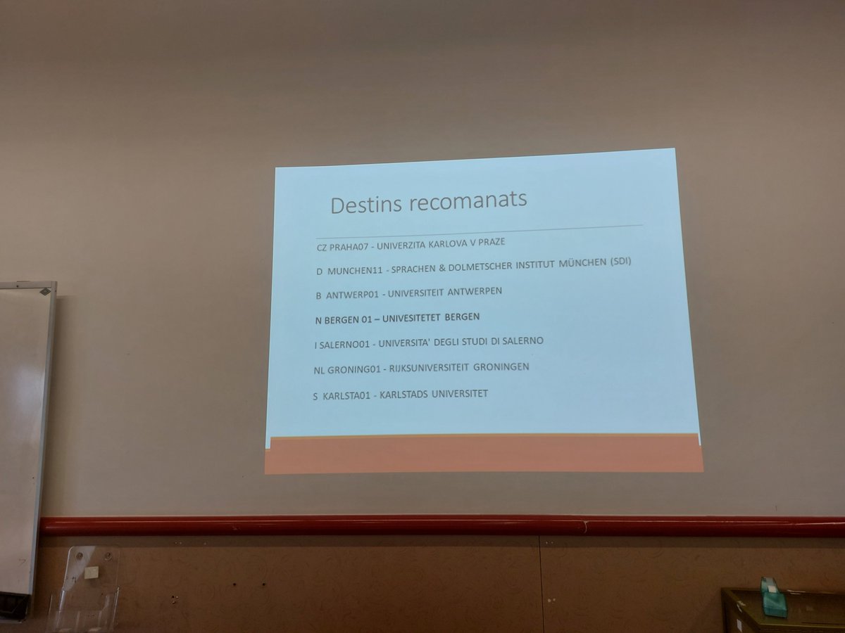 MásterELE UB-UPF (@mfpelebcn) on Twitter photo Ayer, la oficina de relaciones internacionales de <a href="/EducacioUB/">Facultat Educació UB</a> presentó a los alumnos del #masterELE los destinos #Erasmus que pueden solicitar. ¡Exclusivos para ellos! <a href="/UAntwerpen/">UAntwerpen</a> <a href="/UniSalerno/">Università Salerno</a> <a href="/univgroningen/">University of Groningen</a> <a href="/SDI_Muenchen/">SDI München</a> <a href="/KAU/">Karlstads universitet</a> <a href="/UniKarlova/">Univerzita Karlova</a> y, este año, como novedad <a href="/BergenUib/">University of Bergen UiB</a> !! Ayer, la oficina de relaciones internacionales de <a href="/EducacioUB/">Facultat Educació UB</a> presentó a los alumnos del #masterELE los destinos #Erasmus que pueden solicitar. ¡Exclusivos para ellos! <a href="/UAntwerpen/">UAntwerpen</a> <a href="/UniSalerno/">Università Salerno</a> <a href="/univgroningen/">University of Groningen</a> <a href="/SDI_Muenchen/">SDI München</a> <a href="/KAU/">Karlstads universitet</a> <a href="/UniKarlova/">Univerzita Karlova</a> y, este año, como novedad <a href="/BergenUib/">University of Bergen UiB</a> !!