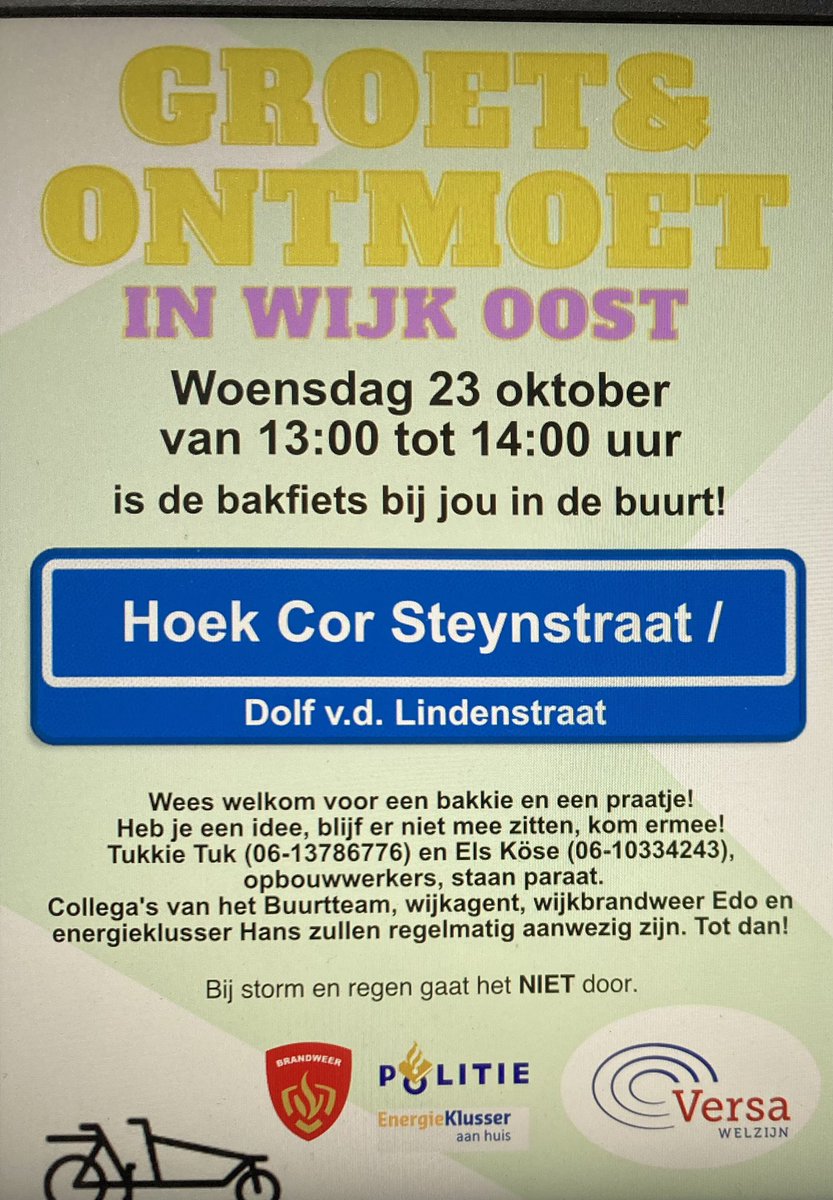 Welkom!!! Deze middag Groeten en ontmoeten we elkaar met een lekker bakkie !! Welkom - nabij de Anna’s berg - zie locatie -  #samenisleuker  #versawelzijn #brandweer #gemeente #buurtteam  #energieklusser #sociaalwerknederland  #ABCD  🫶🍁👩🏻‍🦰🌻🍄