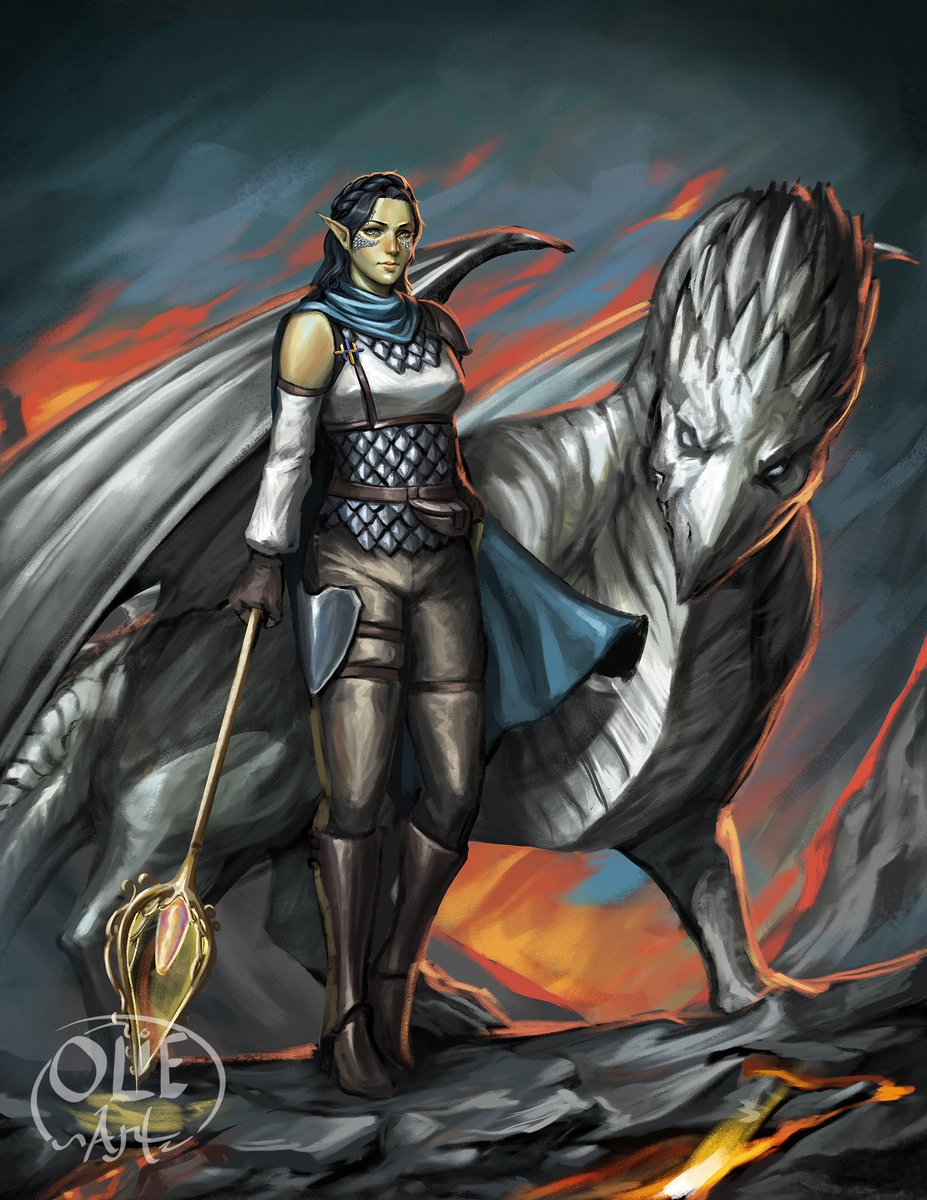 Crostolaena and her companion Rirviedei commission

#eberron #commission #dnd #drakewarden