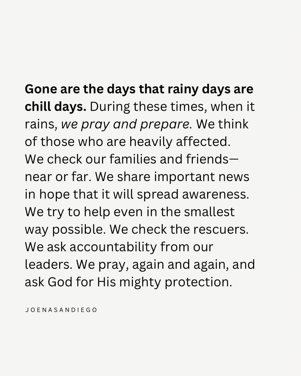 No more chill days. We pray, prepare, and help those who are in danger and in need.
