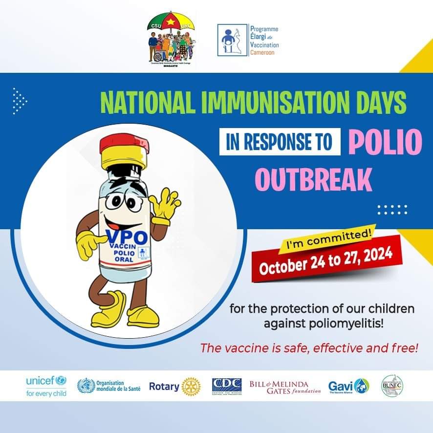 shingTimothy237's tweet photo. Ensure your children, nieces and nephews are vaccinated against the poliomyelitis virus.
@MinsanteCMR  #EndPolio @WHO @WHO_Polio @gavi https://t.co/cZ9UQtuK6j