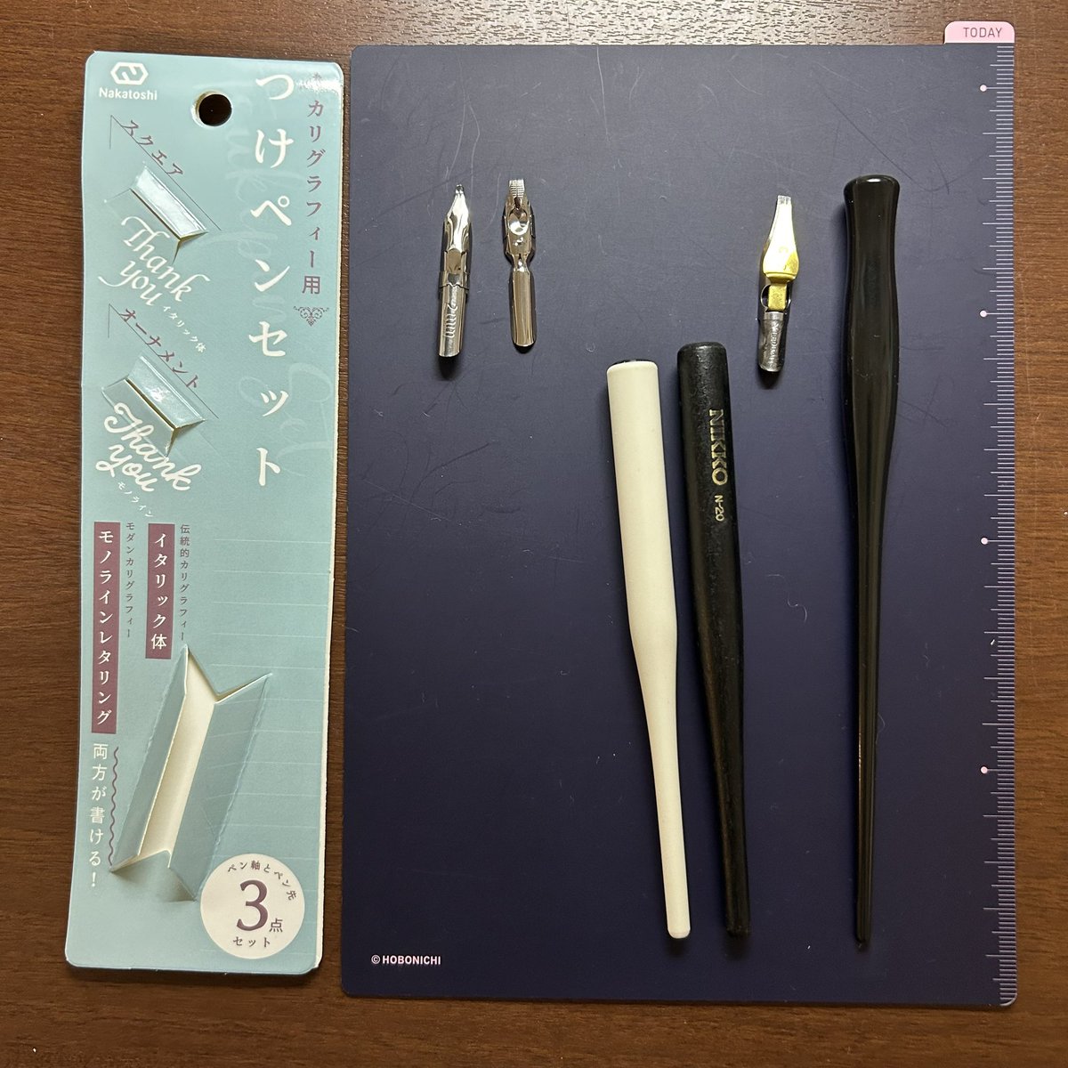 セリアのカリグラフィー用つけペンセットをお試し 比較用に昔懐かしい