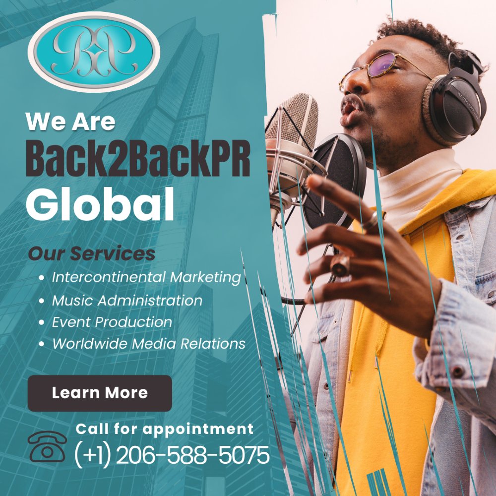 Back2BackPRGlbl's tweet image. 🚀 Time to amplify your message! Back2BackPR Global Services specializes in tailored publicity strategies that put you in the spotlight. Let&apos;s make your voice heard! 🎤 back2backprglobal.com #PRThatWorks #GlobalPromotion