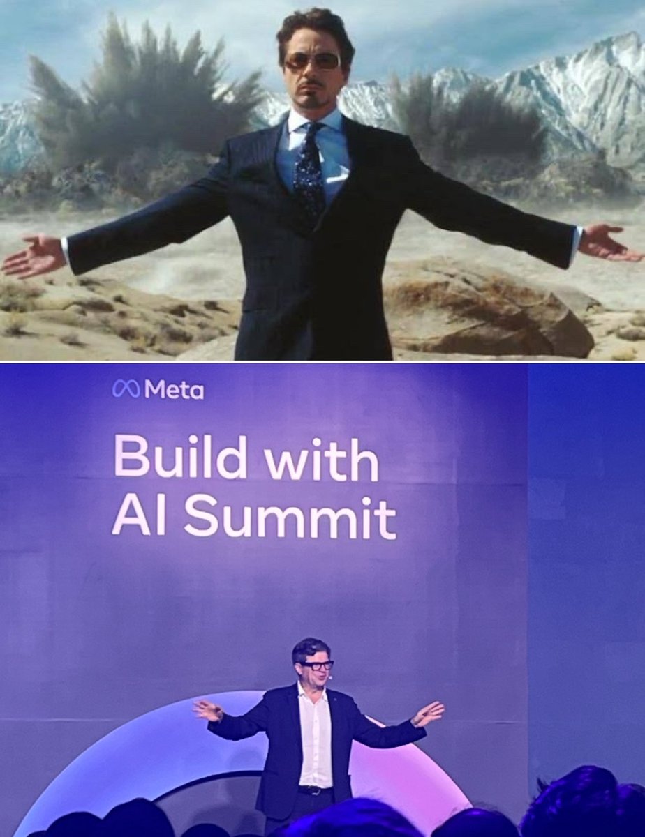 The real Iron Man 

<a href="/ylecun/">Yann LeCun</a>  at the Meta Build with AI Summit in Bangalore

Thank you for all your contributions to keeping AI research accessible through libraries like Pytorch and models like Llama and Segment Anything

#GenAI #MachineLearning #DeepLearning