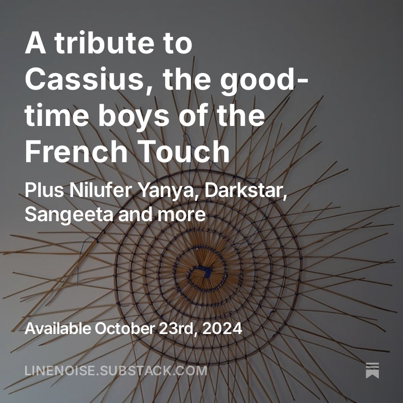 I wrote about Cassius, in view of the group's return. "If Daft Punk were the innovators of the French Touch and Air the dreamers, then Cassius were the good-time boys, their songs full of uncomplicated fun, house beats and huge samples." linenoise.substack.com/p/a-tribute-to…