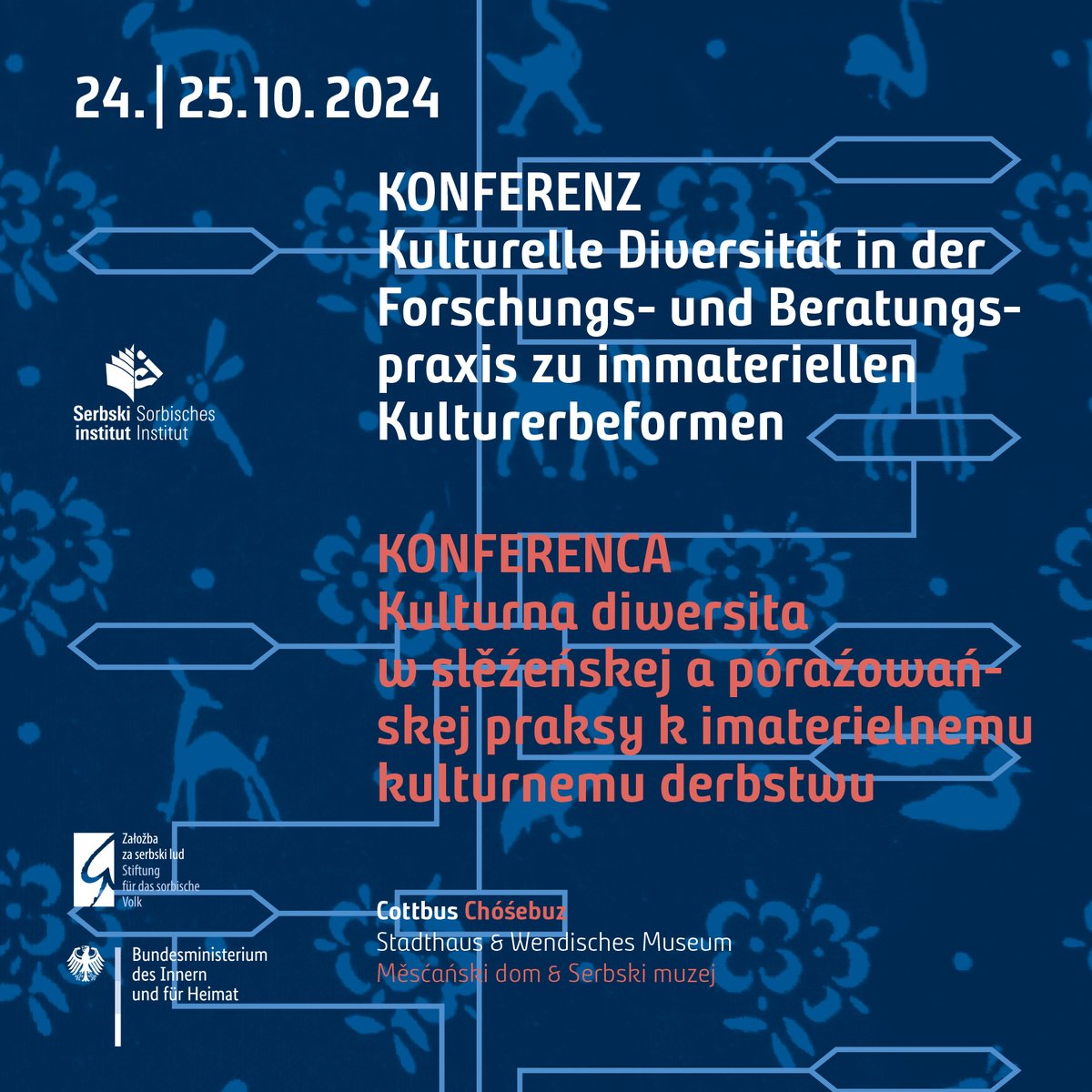 Sorbisches Institut / Serbski institut (@serbskiinstitut) on Twitter photo Kulturelle Vielfalt Thema einer Fachtagung des Sorbischen Instituts in <a href="/Cottbus/">Lutz Kottwitz</a> /Chóśebuz - EINLADUNG: Vortrag, 24.10. 18:00 über Potenziale des Immateriellen Kulturerbes im Strukturwandel serbski-institut.de/kulturelle-vie…
#Diversität #IKE #Lausitz #Sorbisch <a href="/domowina/">Domowina</a> <a href="/rozhlad/">Rozhlad - serbski kulturny časopis</a> <a href="/unesco_de/">UNESCO DE</a> Kulturelle Vielfalt Thema einer Fachtagung des Sorbischen Instituts in <a href="/Cottbus/">Lutz Kottwitz</a> /Chóśebuz - EINLADUNG: Vortrag, 24.10. 18:00 über Potenziale des Immateriellen Kulturerbes im Strukturwandel serbski-institut.de/kulturelle-vie…
#Diversität #IKE #Lausitz #Sorbisch <a href="/domowina/">Domowina</a> <a href="/rozhlad/">Rozhlad - serbski kulturny časopis</a> <a href="/unesco_de/">UNESCO DE</a>