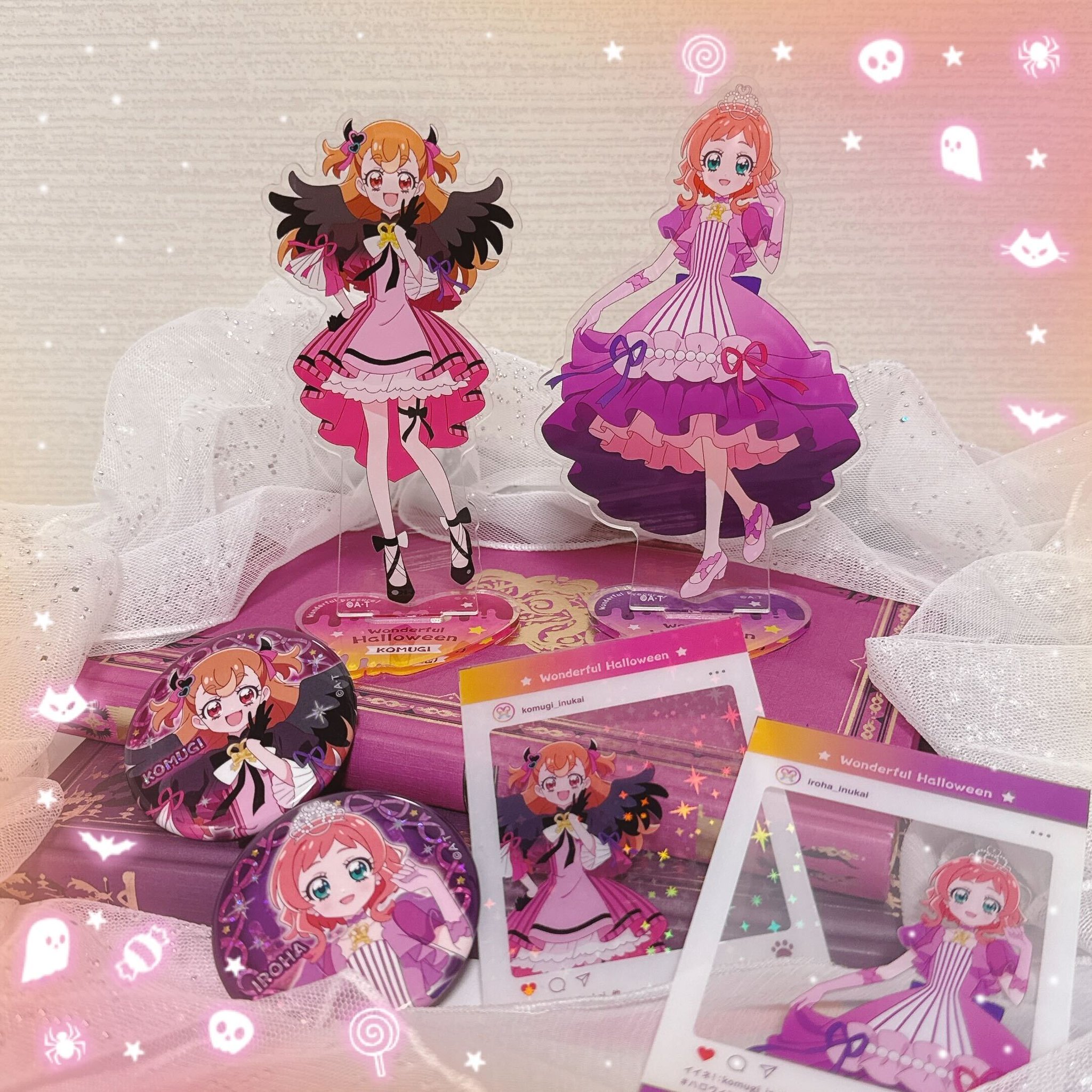 プリキュア クリスマス ハロウィン 缶バッジ アクリルスタンド エール はな プリキュア クリスマス ハロウィン 缶バッジ アクリルスタンド