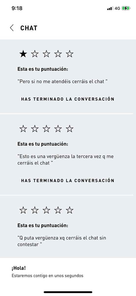 kriscoco28's tweet photo. @adidas_ES esto es lo que hace atención al cliente no te atienden te cierran el chat https://t.co/oUafJh3i0s