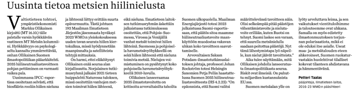 JpekkaOjala's tweet photo. Petteri Taalas oikoo valtiotieteilijän vanhentuneita tietoja. https://t.co/w0vvqPL1fL