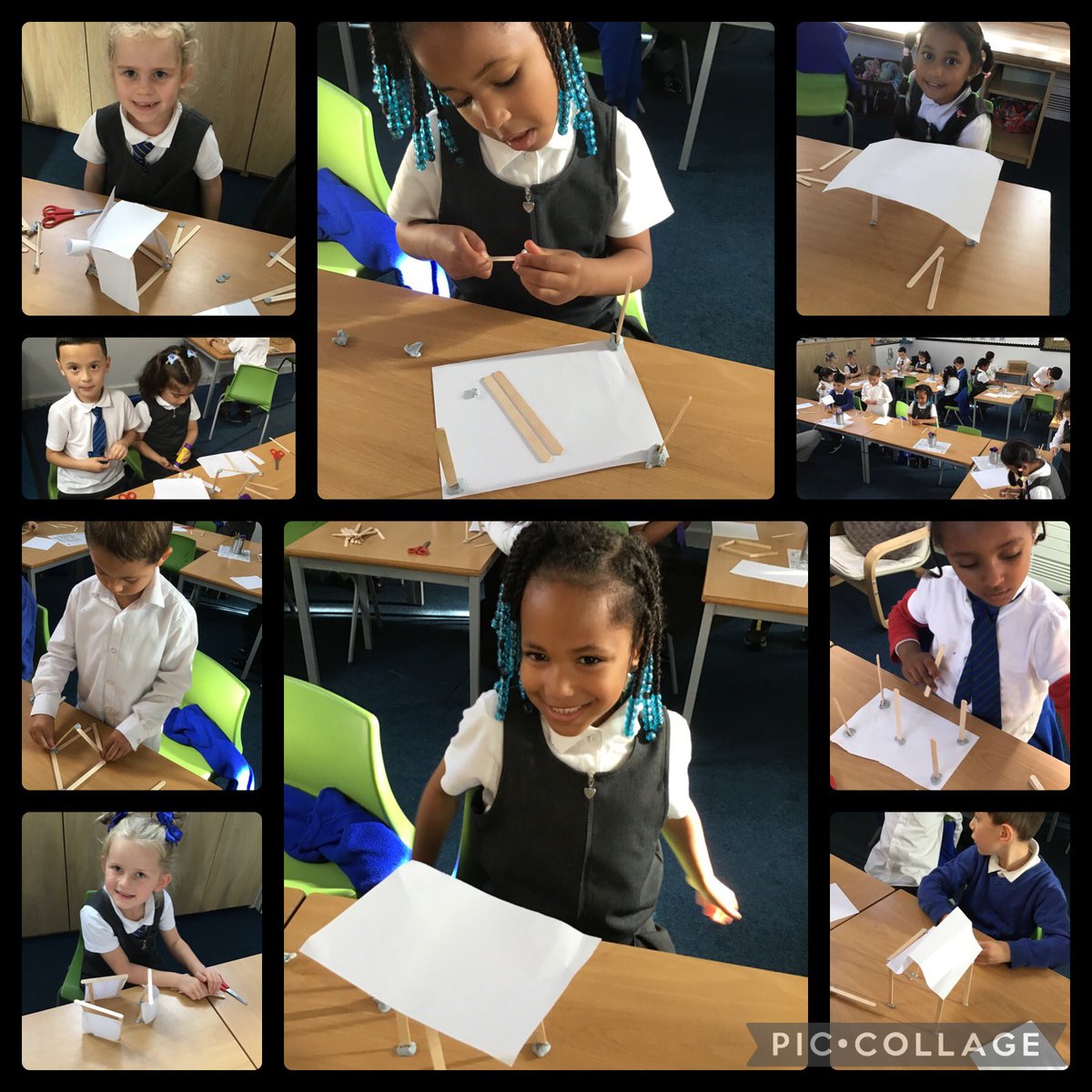 In RE this week we have looked at the Jewish festival Sukkot. We made our own mini Sukkah’s out of lollipop sticks, blue tack and paper.