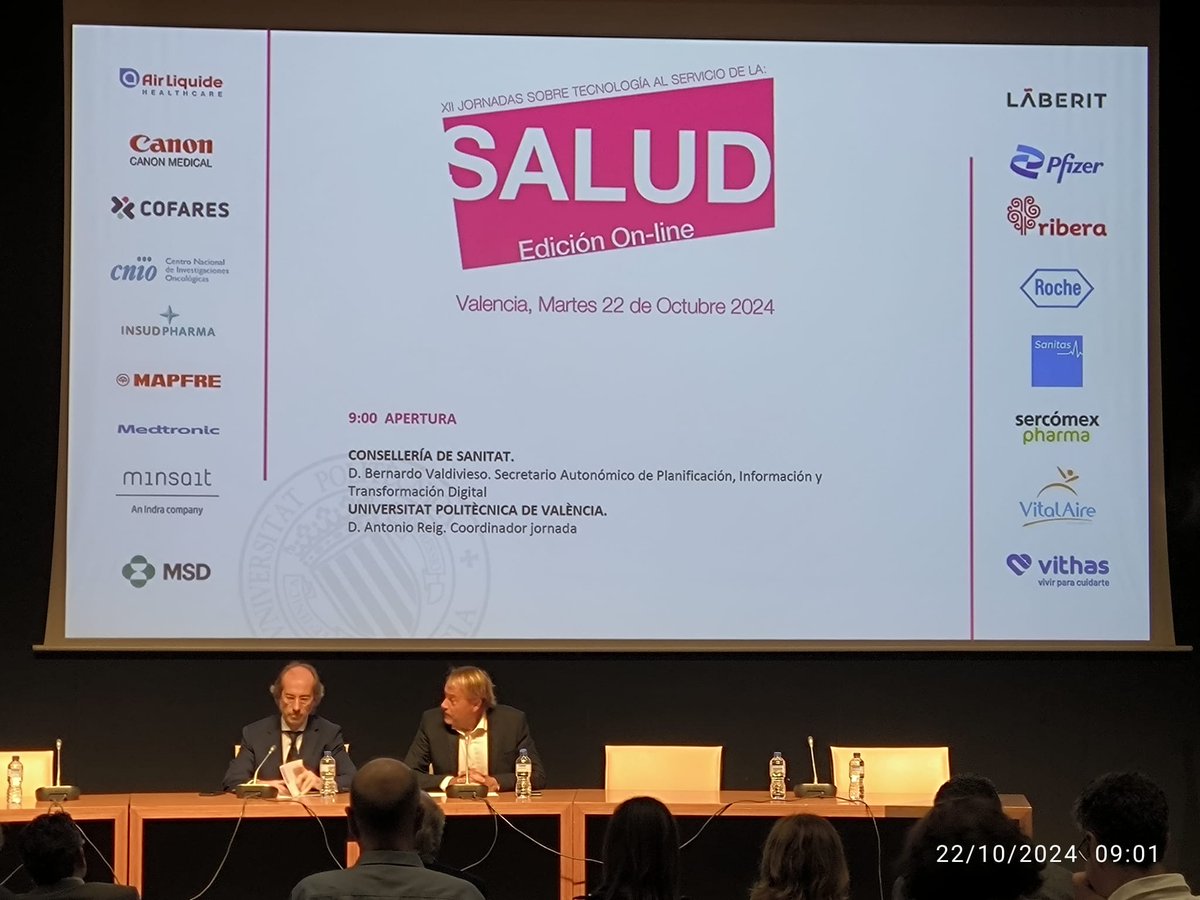 🚀 Hemos estado presentes en las XII Jornadas sobre Tecnología al Servicio de la Salud en la UPV, explorando cómo la innovación tecnológica está revolucionando la atención médica. 💡🧑‍⚕️