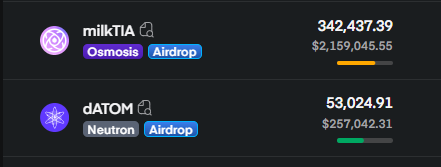 demexchange's tweet image. Nitron pools are filling up!

$milkTIA from @milky_way_zone and $dATOM from @dropdotmoney has high demand from our traders.

Lend $dATOM or $milkTIA and trade any perps to earn Demex points and earn droplets while you are lending your $dATOM on Nitron!

→ app.dem.exchange/nitron