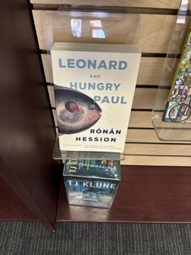 Bluemoose Books (@ofmooseandmen) on Twitter photo Many thanks to <a href="/elizabethalker/">Elizabeth Alker</a> for sending this photo
Leonard and Hungry Paul by @MumblinDeafRo in
.<a href="/vromans/">Vroman's Bookstore</a> wonderful bookstore in Pasadena! Many thanks to <a href="/elizabethalker/">Elizabeth Alker</a> for sending this photo
Leonard and Hungry Paul by @MumblinDeafRo in
.<a href="/vromans/">Vroman's Bookstore</a> wonderful bookstore in Pasadena!