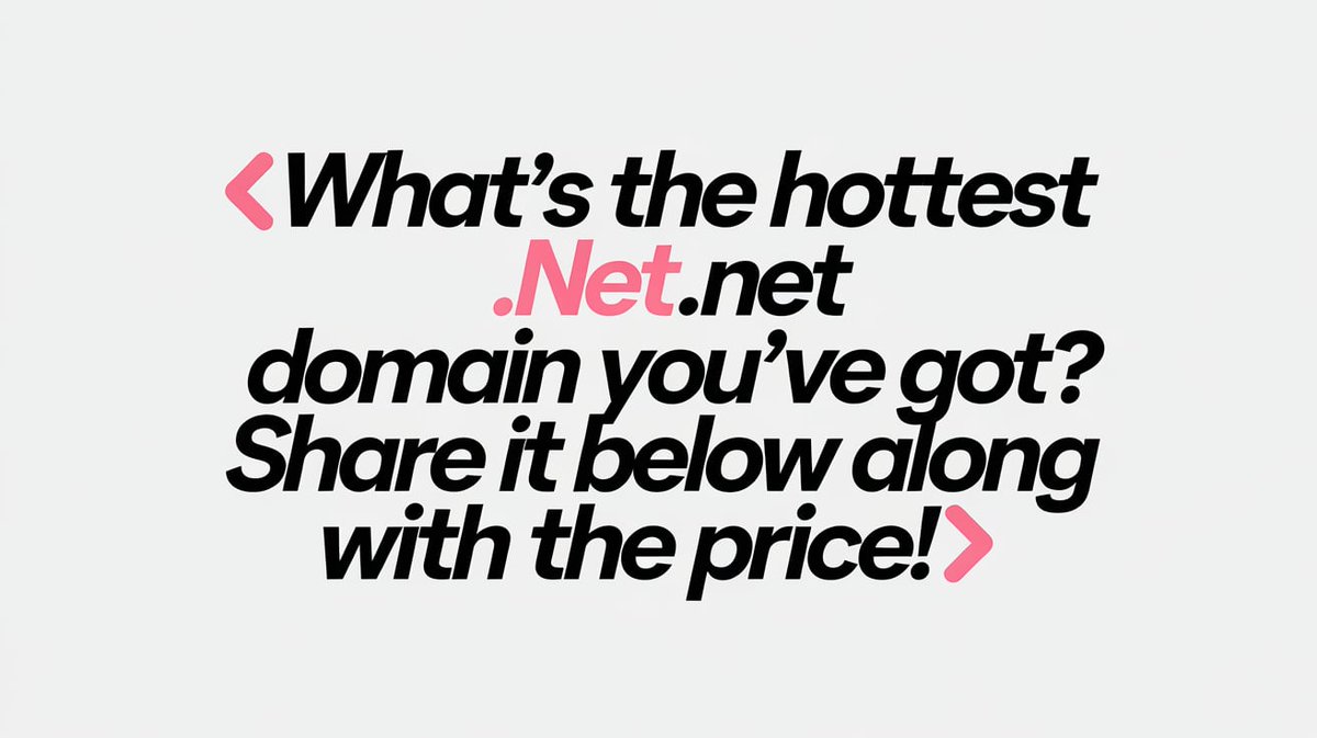 mrbrahimfilali's tweet photo. 🌟 What's the hottest .net domain you've got? Share it below along with the price! 💰👇
#DomainForSale #NetDomains #BestDomains #PremiumNames #DomainDeals https://t.co/UaiUhJIqwh