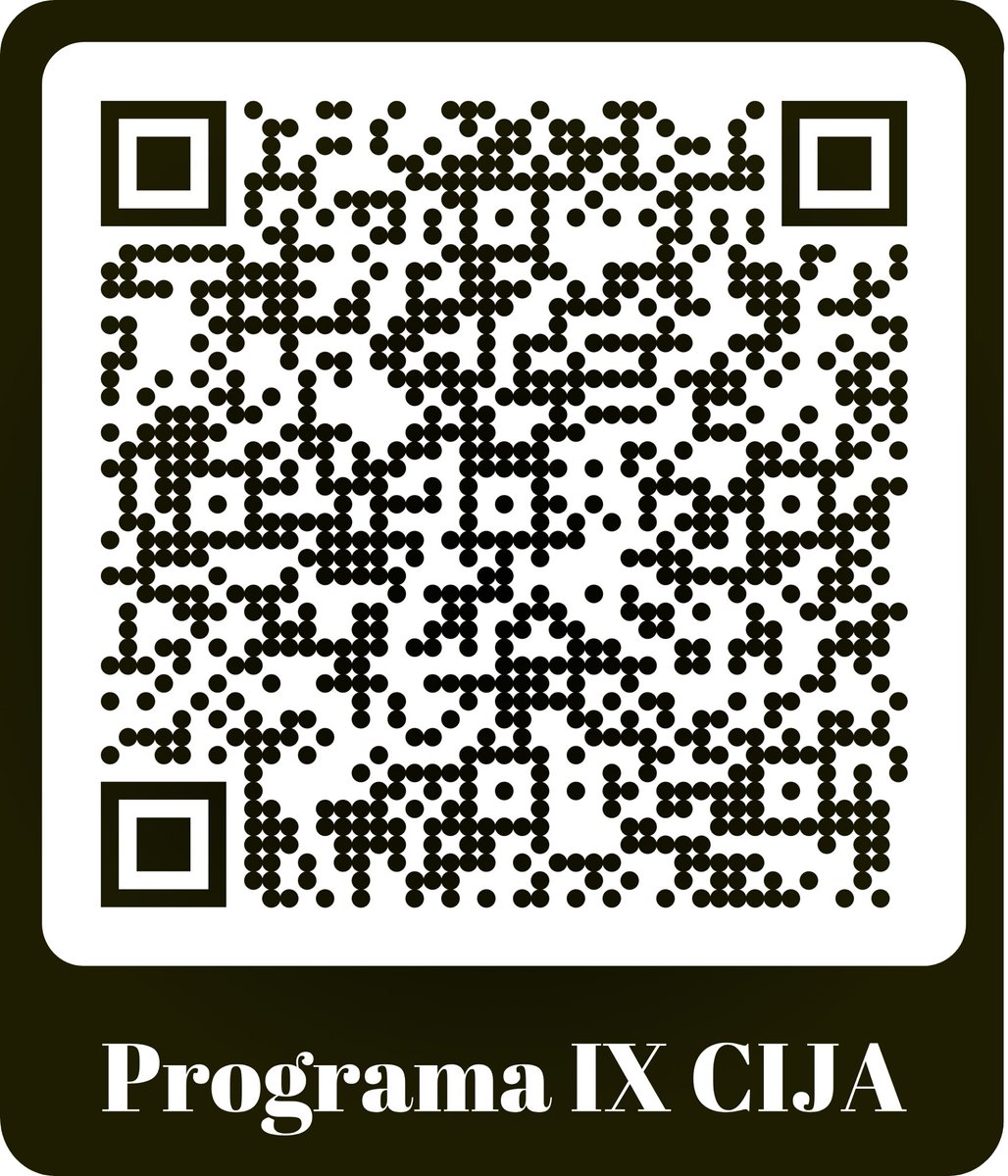 Ya tenemos nuestro afiche definitivo y la programación final del #IXCIJA. Escanea el código QR y podrás acceder a todas las Actividades que tendremos el 11, 12 y 13 de noviembre en #Sevilla. Importante: todos los eventos son presenciales. No falten !