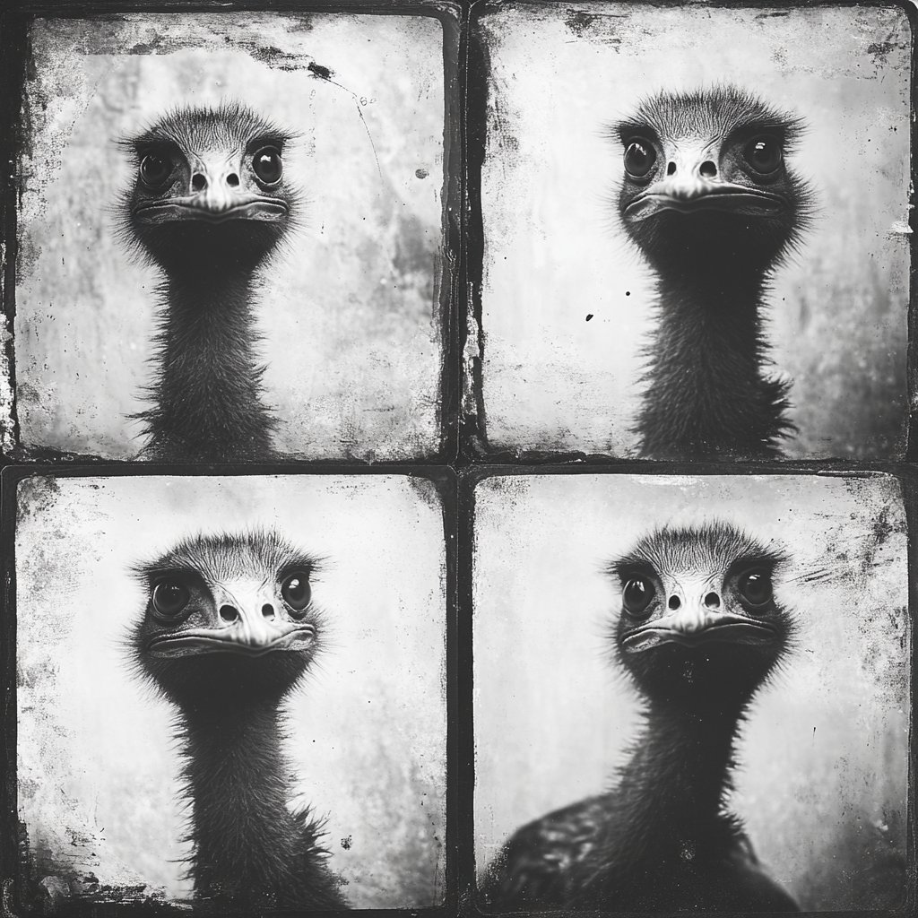 kirtapatrik's tweet image. The second frame, the same gaze, as time seems to pause. Four photos, one unmoved expression. A story without words, yet it speaks volumes. #PhotoBoothFun #midjourney #AIArtwork #digitalarts #aiartcommunity #aiartists #AIart