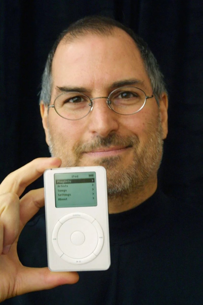 ChudTsankov's tweet photo. ✨ Today marks the 23nd birthday of the #iPod.
#Apple and #SteveJobs introduced the first version of the iPod with the slogan "1,000 songs in your pocket." It had a monochrome LCD screen and featured a 5 GB hard drive. https://t.co/0lGTDXs4OO