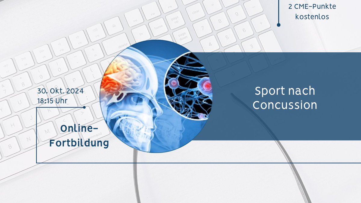 In unserem nächsten #Webinar #Sportkardiologie präsentieren wir spannende Fälle aus der Praxis und Diskussionen über "Sport nach #Concussion".

🗓️Mi, den 30.10.24 (18:15 Uhr)  

➡️ Anmeldung &amp; Infos: sport.mri.tum.de/de/fortbildung…

Wir freuen uns auf euch!