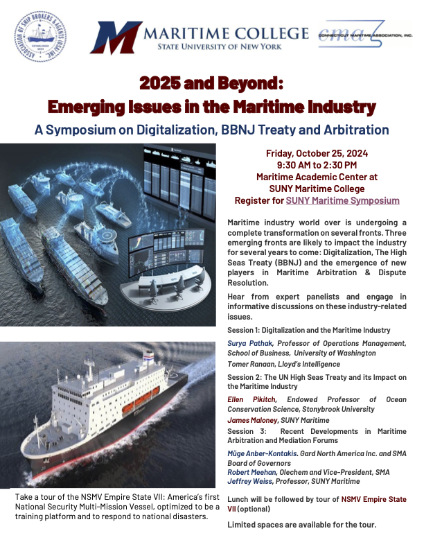 IOCS_OceanSci's tweet photo. This Friday, at @MaritimeCollege, @Ellen_Pikitch is speaking on a panel addressing emerging challenges for the oceans and maritime industry. Registration is free! https://t.co/qEMTBxAf0e