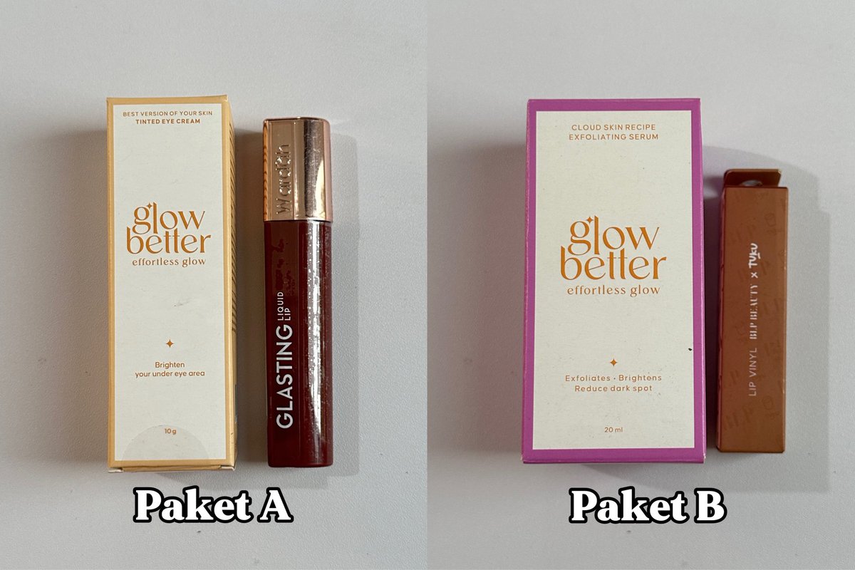 Gievawag skincare &amp; make up utk 2 org pemenang!

Rules:
- follow aku
- rt &amp; like tweet ini
- rt &amp; like tweet dibawah
- reply “mau pake A/B”

Good luck!🤍