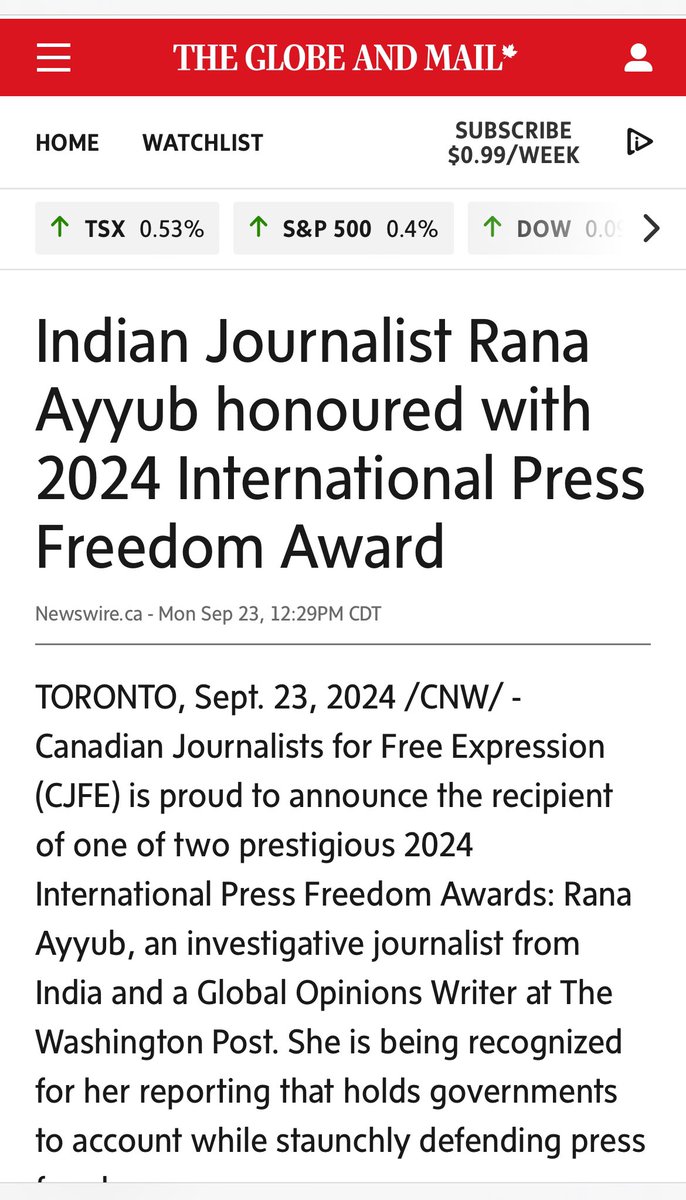 Honoured to receive this award today evening alongside Palestinian journalist <a href="/samarabuelouf/">Samar Abu Elouf</a> . For each one of you fighting an unpopular battle in a testing time for journalism.