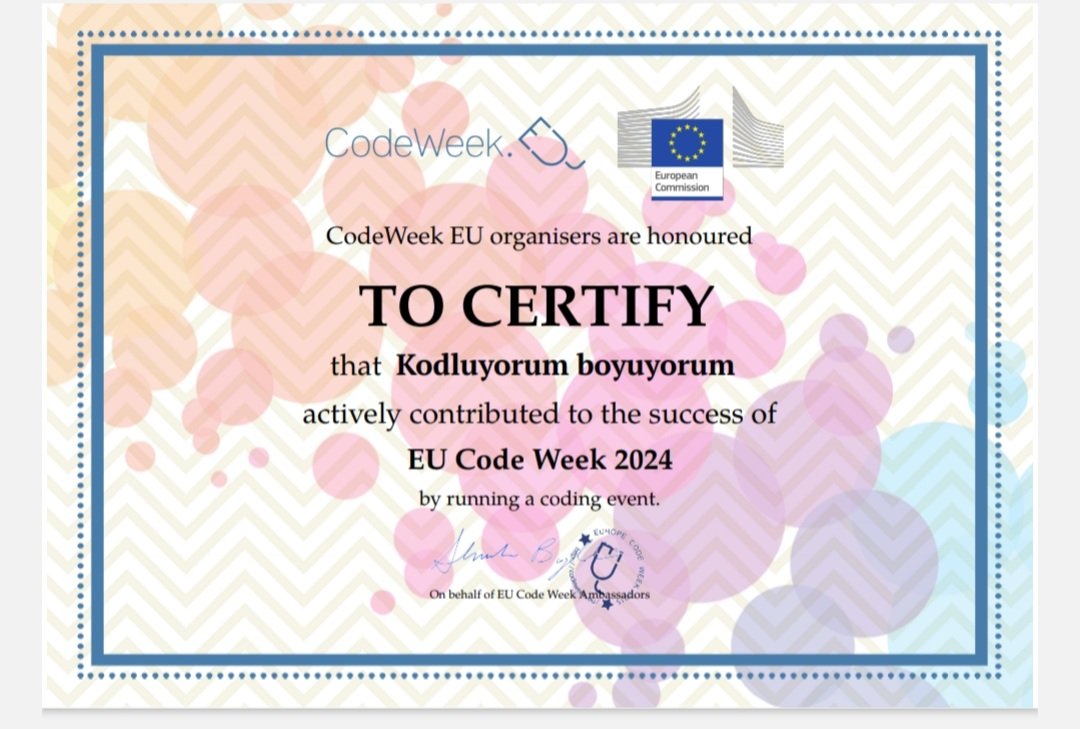 IncoMahir's tweet photo. Akdeniz Kodluyor...
14-27 Ekim EUCodeweek etkinlikleri kapsamında tüm eğitim kademelerimizde 
kodlama etkinlikleri yapılıyor.

👩‍💻Ortak Etkinlik Kodumuz: "cw24-9LvPF"

#EUCodeWeek #EUCodeweek  #codeweekturkiye
#akdenizkodluyor
@tcmeb @Yusuf__Tekin  @CodeweekTurkiye @AkdenizilceMem https://t.co/okqSQjCiw0