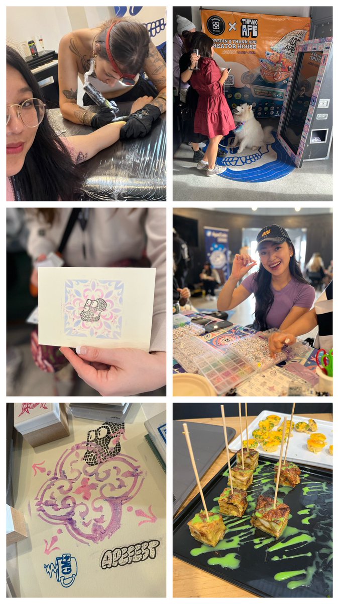 Good times fly by, but the sisterhood keeps the BoredIn Creator House spirit alive! Huge thanks to <a href="/LadiesofBAYC/">Ladies of BAYC</a> and <a href="/worldofwomennft/">world of women</a> for bringing us together with good food, bead-making, photo booths, and stamp workshops. Special shoutout to Sarah, the Lisbon tattoo artist, for