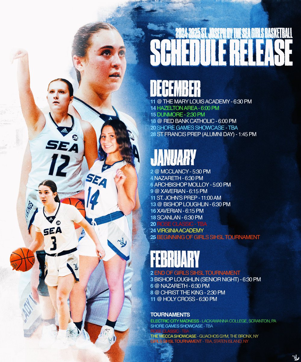 St. Joseph by the Sea 2024-2025 Schedule #LadyVikingsBasketball #CHSAABasketball