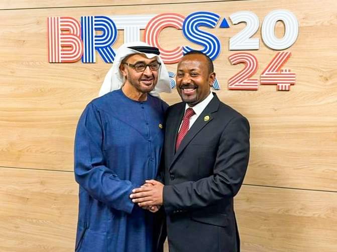 aa_prosperity's tweet photo. The BRICS Summit also provided an opportunity to meet and discuss with my brother Mohammed bin Zayed Al Nahyan, President of the United Arab Emirates!" :-P/Minister Dr. Abiy Ahimed 
#aa_prosperity https://t.co/TzBYE4iPo6