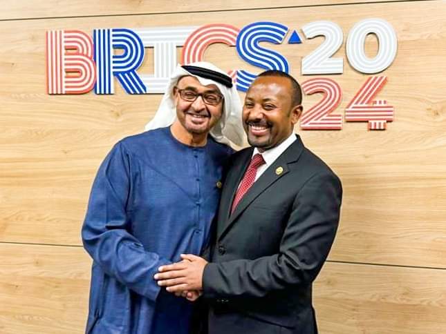 aa_prosperity's tweet photo. The BRICS Summit also provided an opportunity to meet and discuss with my brother Mohammed bin Zayed Al Nahyan, President of the United Arab Emirates!" :-P/Minister Dr. Abiy Ahimed 
#aa_prosperity https://t.co/TzBYE4iPo6