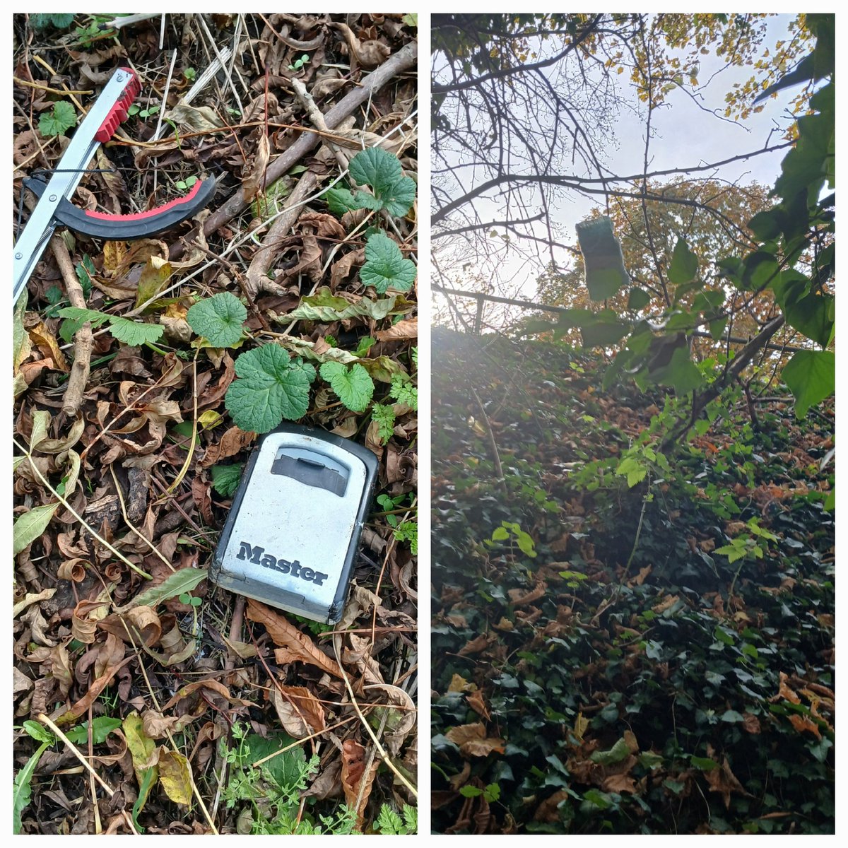 pjayvee38's tweet image. A wee impromptu pick this morning at Pinkhill, and along part of the old railway path 🤩
#strangestfinds Key safe, and hanging nappy! 🤨
Thank you for joining me, Maureen!

One hour, one bag off the paths! ❣️

#ClermistonLitterati
#Corstorphine 
#duo