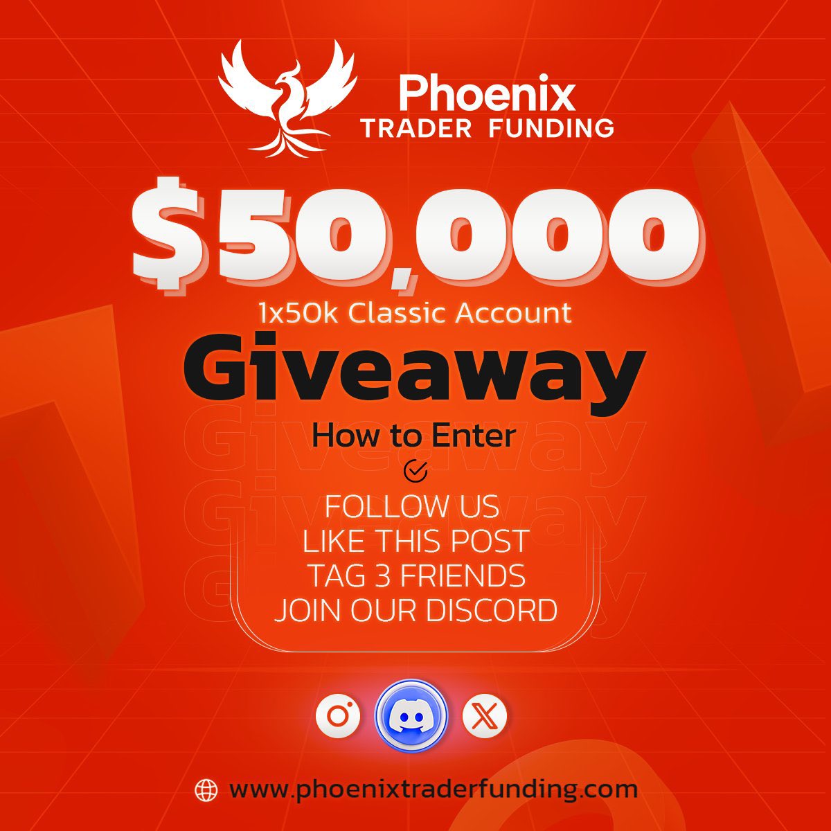 AB FX KILLER (@ab_fx_killer) on Twitter photo 🚨Giveaway Alert🚨
1x50k classic account 🎉🎉
How to enter:
✅Follow :@AB_FX_KILLER <a href="/leongrimm_/">Léon Grimm</a> <a href="/phoenixfunding/">Phoenix Trader Funding</a>
✅ Like and RT
✅ Tag 3 friends
✅ Join Discord: phxtf.com/discord
Winners in 4 days 🚨Giveaway Alert🚨
1x50k classic account 🎉🎉
How to enter:
✅Follow :@AB_FX_KILLER <a href="/leongrimm_/">Léon Grimm</a> <a href="/phoenixfunding/">Phoenix Trader Funding</a>
✅ Like and RT
✅ Tag 3 friends
✅ Join Discord: phxtf.com/discord
Winners in 4 days