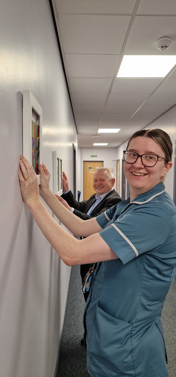 We have been hanging some of the pictures from our exhibition at head office,thanks for the warm welcome this morning from the staff we met.