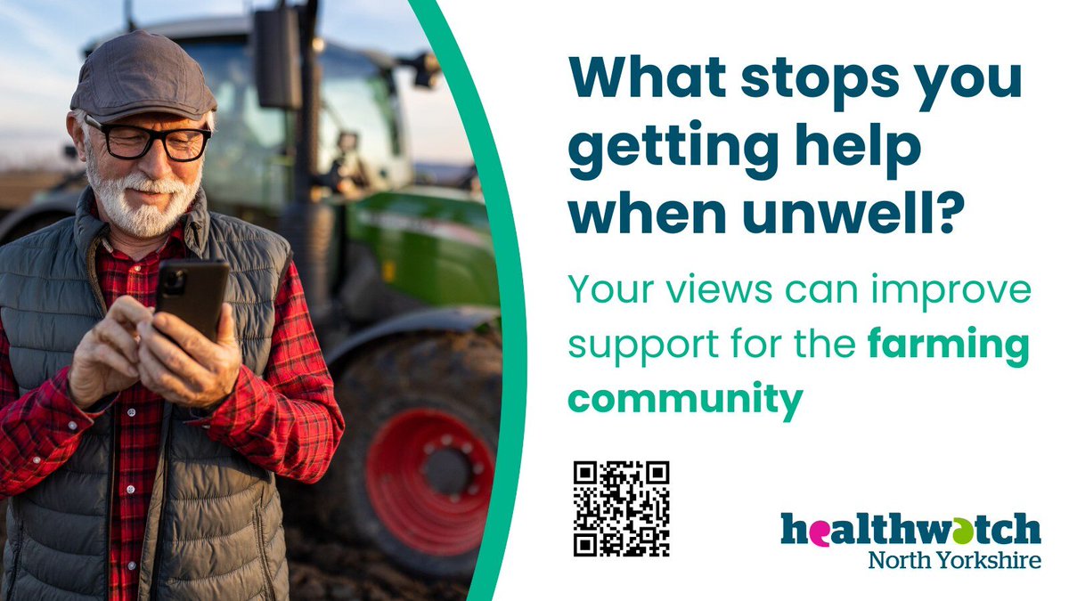 This is your last chance to help shape health and wellbeing services for the farming community.  
 
Healthwatch North Yorkshire would like to hear from farmers like you, so please fill in their short and anonymous survey. 

Take the survey here: eu1.hubs.ly/H0dftX30