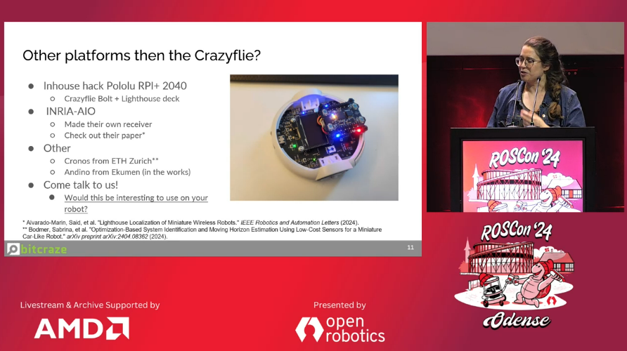 HistoriCode97 @historicode97@fosstodon.org (@historicode97) on Twitter photo Interesting talk by <a href="/k_n_mcguire/">Kimberly McGuire</a> about the <a href="/Bitcraze_se/">Bitcraze</a> Lighthouse project.
Recently learned that <a href="/Flapper_Drones/">Flapper Drones</a> were also compatible with the Lighthouse Positioning System 👀 Interesting talk by <a href="/k_n_mcguire/">Kimberly McGuire</a> about the <a href="/Bitcraze_se/">Bitcraze</a> Lighthouse project.
Recently learned that <a href="/Flapper_Drones/">Flapper Drones</a> were also compatible with the Lighthouse Positioning System 👀