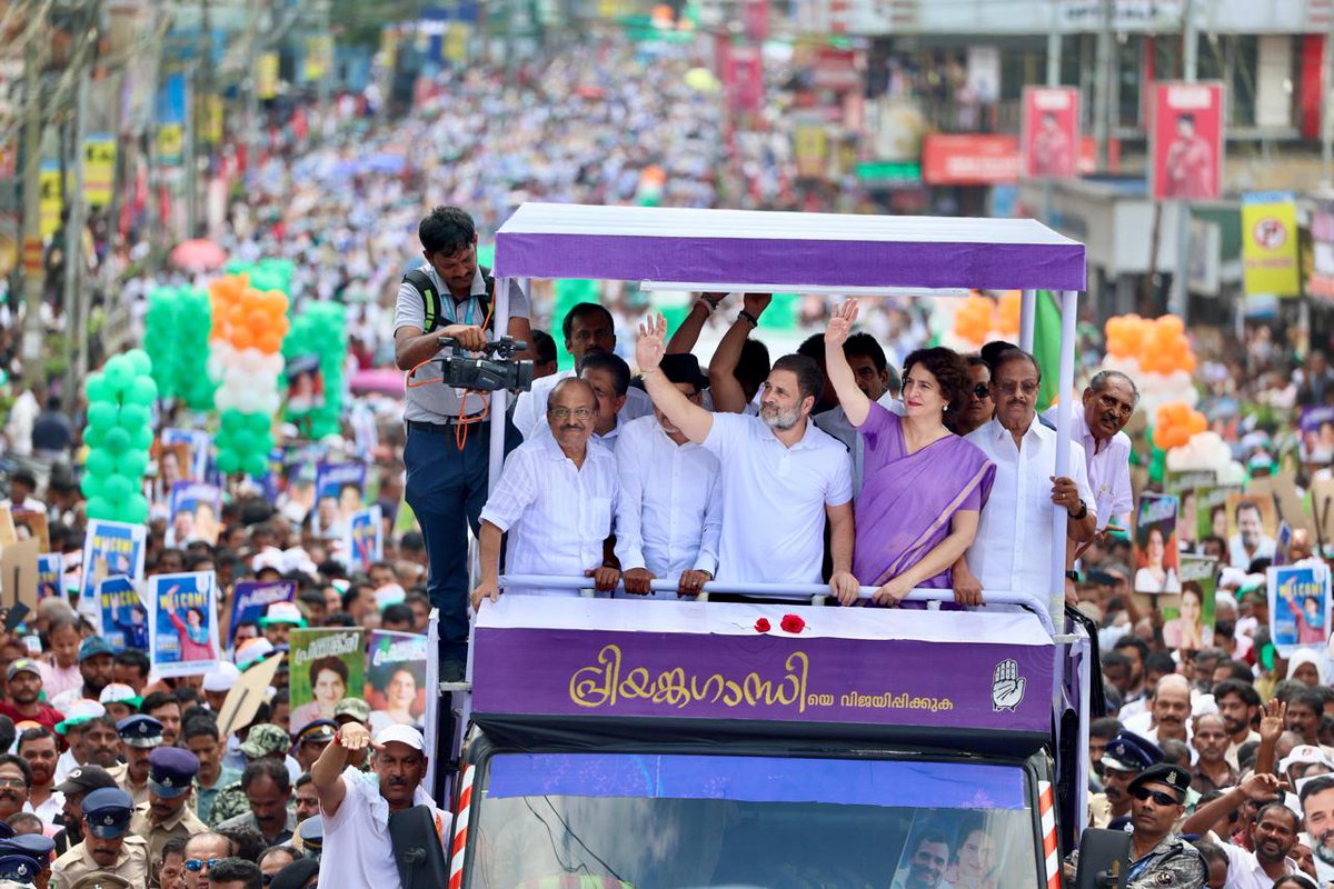 Mumbai_WithRG's tweet photo. Wayanad, the land of dreams, welcomes a new leader! With Smt. @priyankagandhi by their side, the people of Wayanad are poised for a brighter tomorrow. #Wayanadinte_Priyanka https://t.co/9uR2V0vZ1p