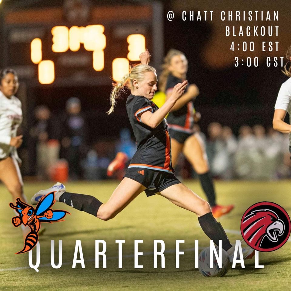 It’s State Quarterfinal Game Day! We play Signal Mountain today at 4:00 pm eastern. Going to be a battle! #LadyHornet⚽️ #TheSisterhood